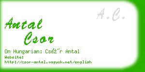 antal csor business card